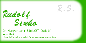 rudolf simko business card